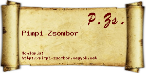 Pimpi Zsombor névjegykártya
